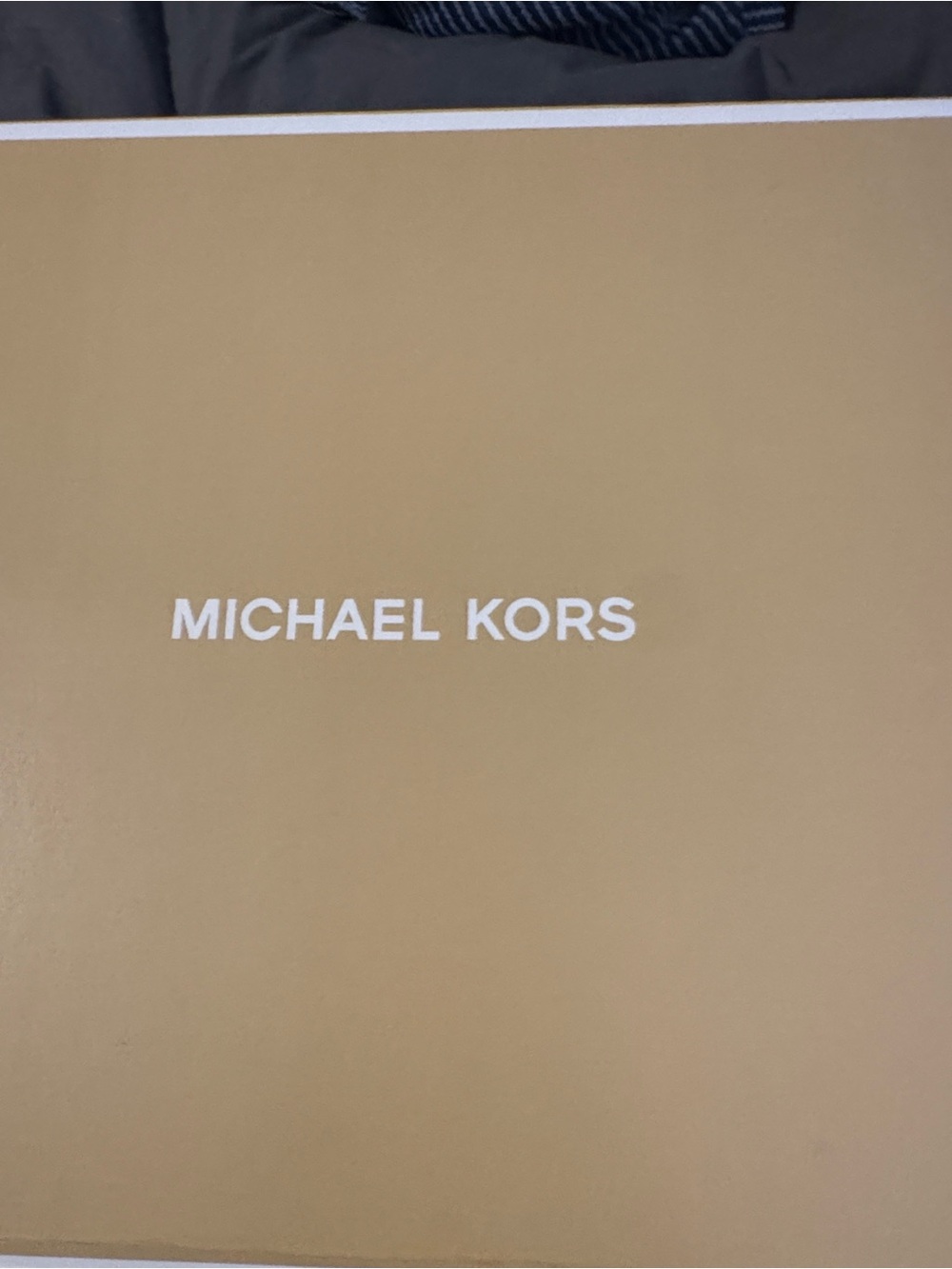 Michael Kors Gold and White Logo Wall Plaque